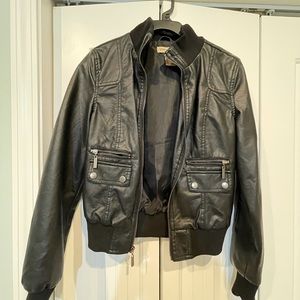 Black leather jacket
